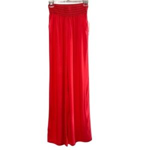 Joe B Pink Coral Palazzo Wide Leg‎ Beach Pants Size Small NWT